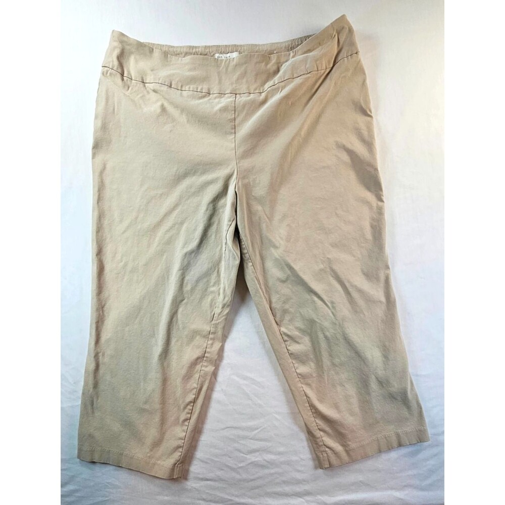Cato Khaki Pull-On Capris Women's Size 20W